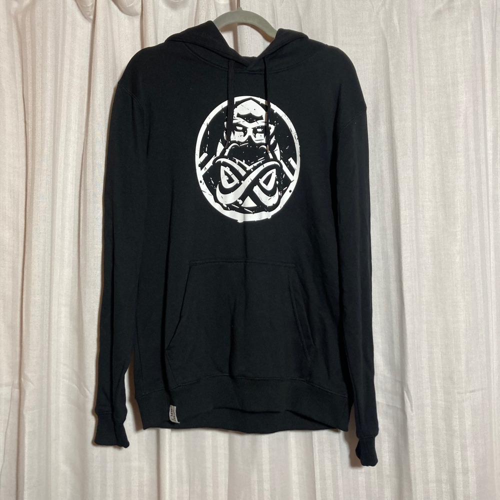 ENCE Esports Hoodie Mens Large Black Pullover Gaming Team Logo Sweatshirt